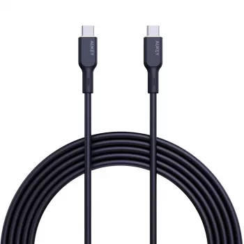 AUKEY CB-SCC241 USB-C Power Delivery PD 240W 5A 20V 1m Nylon Schwarz - D