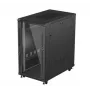 19-Zoll-Rack-Schrank LANBERG 22HE 600x1000 mm, schwarz, Glastüren vorne und hinten
