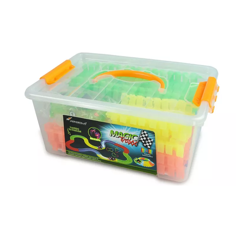 Spielzeugfahrzeug- und Schienen-Set Amewi 100614 mit AA-Batteriebetrieb (2 × AA), mehrfarbig rot