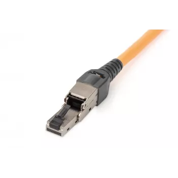 Digitus CAT 6A Field Termination Plug biegsam STP mit Staubschutzkappe RJ-45 Buchse Silber