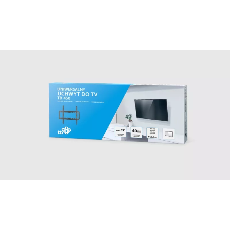 TV-Wandhalterung TB-450 bis 65 Zoll, max. 40 kg, VESA 400x400