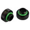 Adapter G1/4 Zoll Außengewinde auf 14 mm Hardtube, BitsPower Touchaqua TA-FH14-GB, 2er-Pack, schwarz