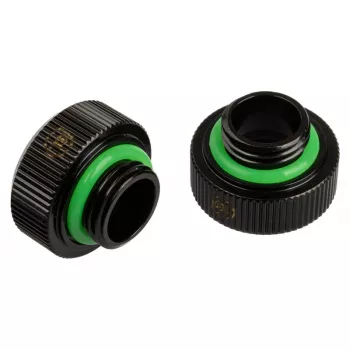 Adapter G1/4 Zoll Außengewinde auf 14 mm Hardtube, BitsPower Touchaqua TA-FH14-GB, 2er-Pack, schwarz