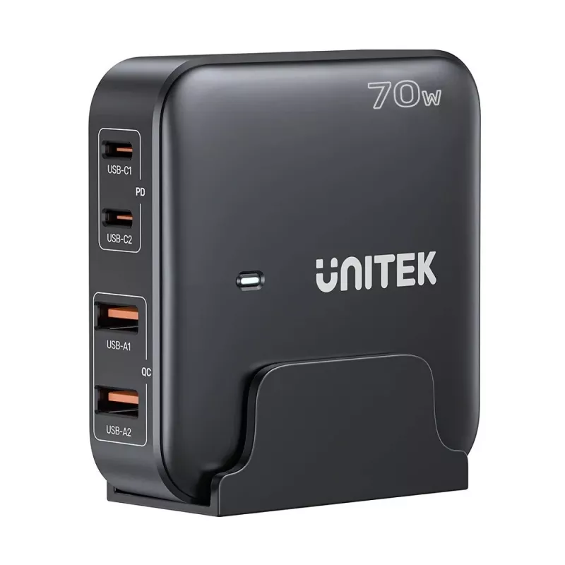 Ladegerät für Mobilgeräte UNITEK P1228ABK01-EU Universal Schwarz AC Schnellladen