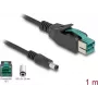 DeLOCK PoweredUSB-Kabel Stecker 12 V auf DC 5.5 x 2.5 mm Stecker 1 m