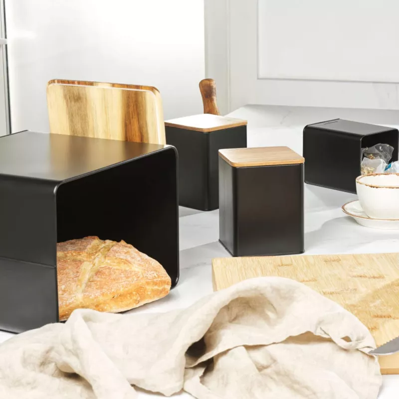 Brotdosen-Set Salter BW129001EU7 Schwarz 4-teilig – Vorratsbehälter für Brot und Backwaren