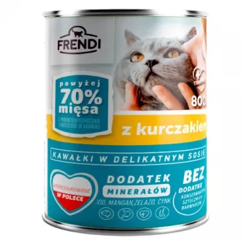 Nassfutter für Katzen Frendi Stücke in Hühnersoße 800 g