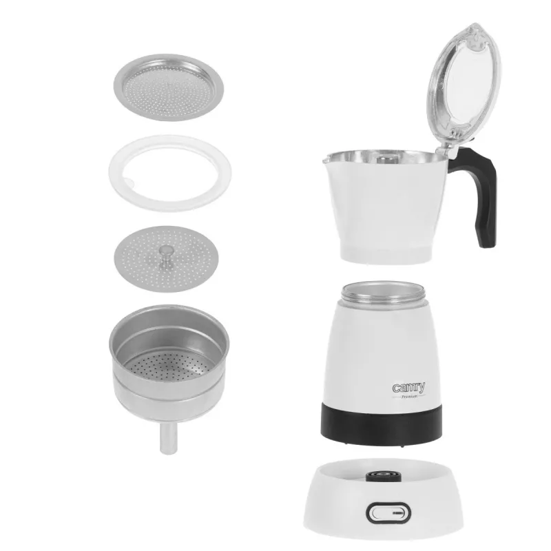 Camry | Elektrische Moka-Kaffeemaschine | CR 4415w | 480 W | Weiß