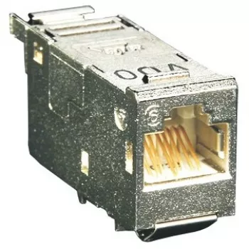 BTR E-DAT Cat.6A 8(8) RJ-45 Einsatzmodul, silber, 41,95×14,7×19,1 mm