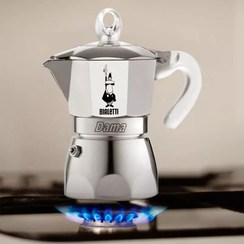 Kaffeemaschine BIALETTI Dama Pure Ice 3TZ 0002273 – Espressokocher für den Herd, 3-Tassen-Kapazität
