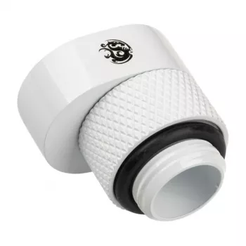 Adapter BitsPower X-Cross G1/4 Zoll Außengewinde auf G1/4 Zoll Innengewinde, 5 mm Versatz, weiß