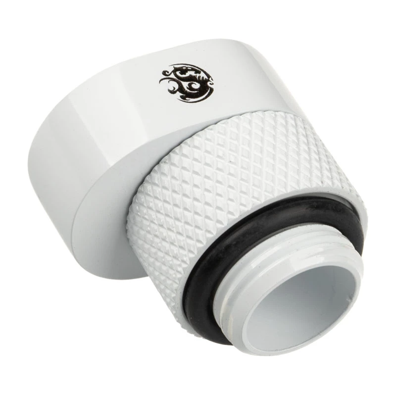 Adapter BitsPower X-Cross G1/4 Zoll Außengewinde auf G1/4 Zoll Innengewinde, 5 mm Versatz, weiß