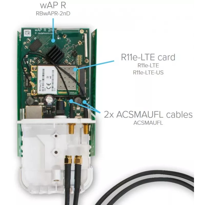 Koaxialkabel MikroTik ACSMAUFL SMA-Buchse gerade 1 m Schwarz