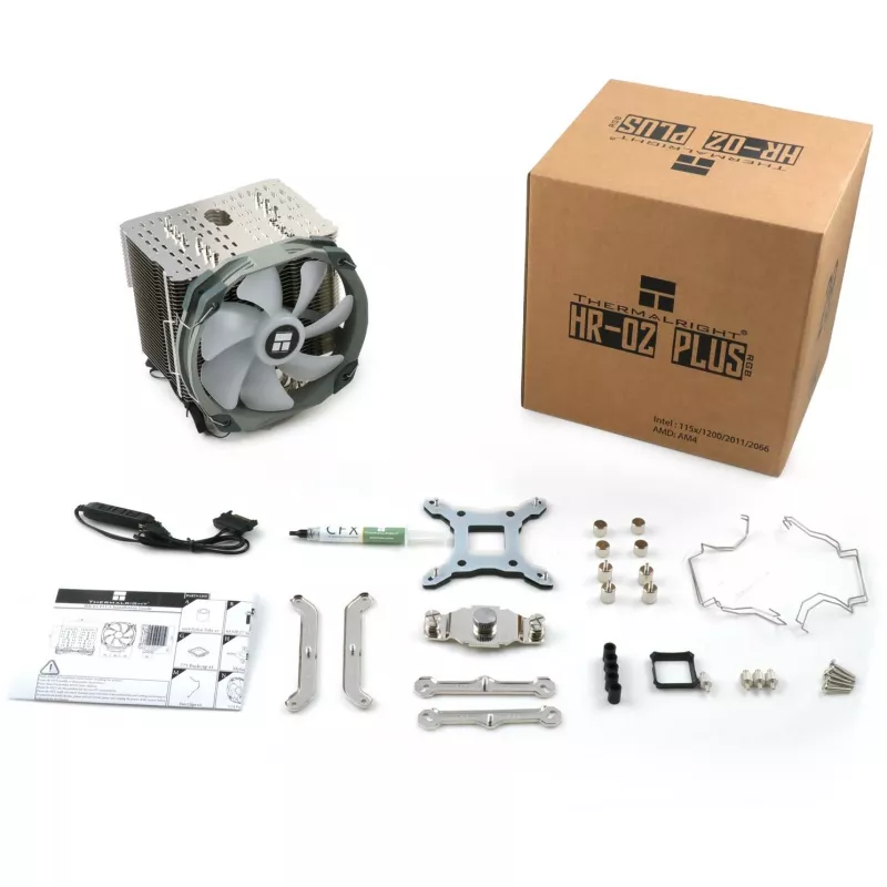 Thermalright HR-02 Plus - Prozessor-Luftkühler - (für: LGA1156, LGA1155, LGA2011, LGA1150, LGA1151, AM4, LGA2066, LGA1200, LGA1152)