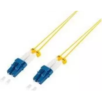 Glasfaser schlank-Patchkabel – OS2 – LC-LC Duplex – Singlemode – gelb – 1 m