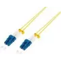 Glasfaser schlank-Patchkabel – OS2 – LC-LC Duplex – Singlemode – gelb – 1 m