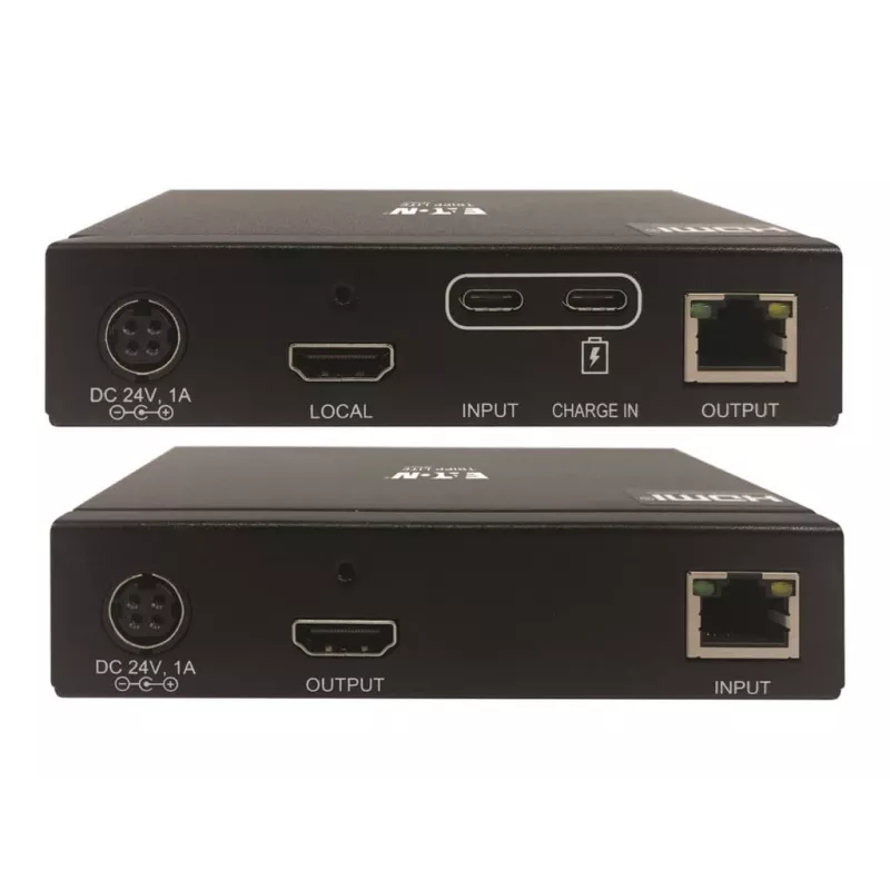Eaton Tripp Lite Series USB-C auf HDMI über Cat6 Extender-Kit mit KVM-Unterstützung, 4K 60Hz, 4:4:4, Sender/Empfänger, USB, PoC, HDCP 2.2, bis zu 70 m, TAA - Erweiterung für Video