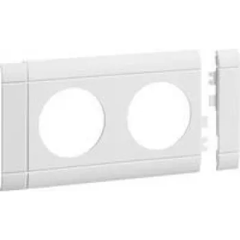 HAGER GB080209016 Abdeckplatte 2-fach Steckdose stapelbar halogenfrei (GB080209016)