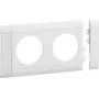 HAGER GB080209016 Abdeckplatte 2-fach Steckdose stapelbar halogenfrei (GB080209016)