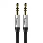Baseus Yiven Audio-Kabel 3,5-mm-Klinkenstecker M30 1,5 m Silber + Schwarz
