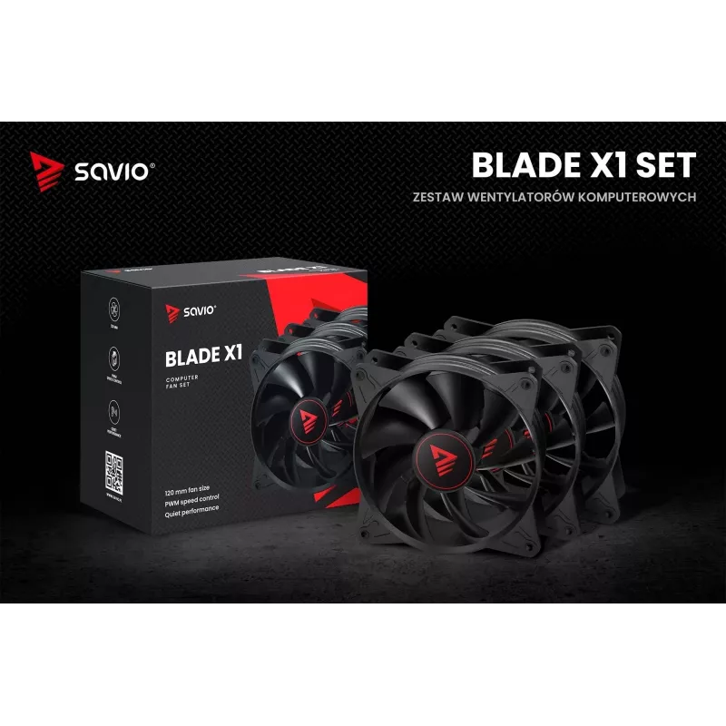 All-in-one-Flüssigkeitskühler SAVIO BLADE SET 120 mm Lüfter 1800 U/min 32 Sone Schwarz