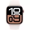 APPLE Watch Series 10 GPS 42 mm Roségold-Aluminiumgehäuse mit hellrosa Sportarmband - S/M