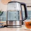 Cecotec Wasserkocher | ThermoSense 340 Clear | Elektrisch | 2200 W | 1,7 L | Glas | 360° drehbare Basis | Klar