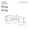 Cama EF LUCCA TV-Schrank 180x40x59 Kaschmir