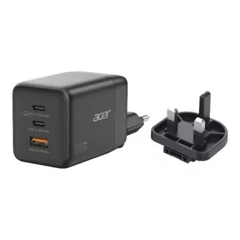 Acer Netzteil - PPS- und GaN-Technologie - 100 Watt - PD 3.0 - 3 Ausgangsanschlüsse (USB, 2 x USB-C)