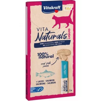 VITAKRAFT Vita Naturals Flüssiger Lachs - Katzensnacks - 5 x 15g