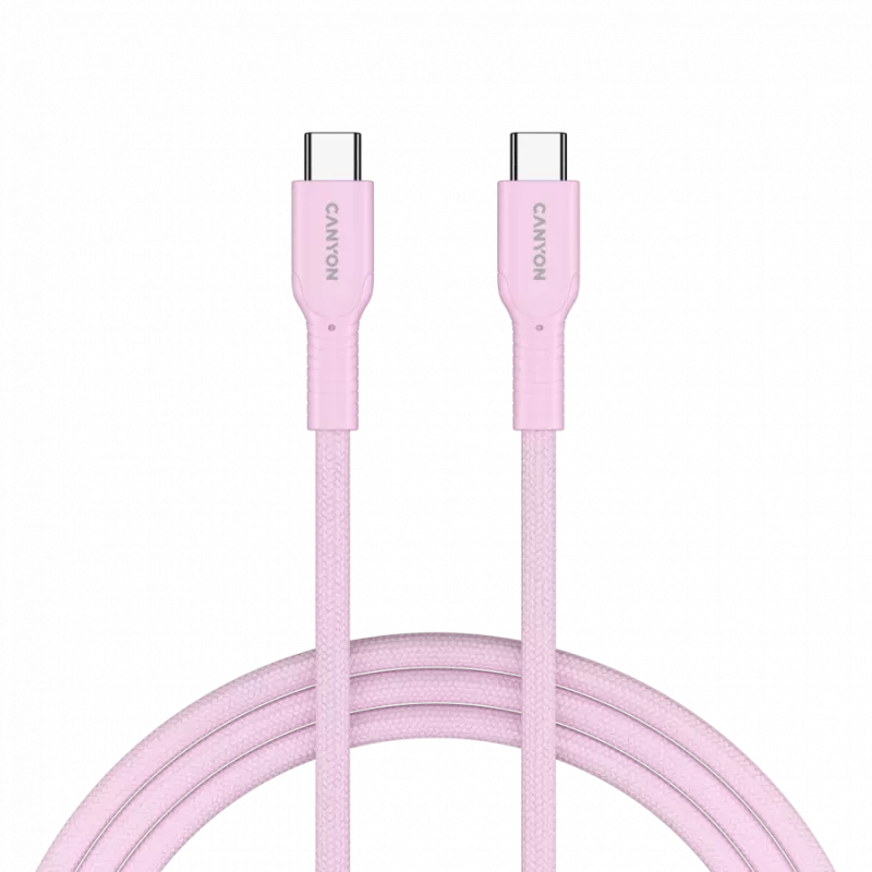 CANYON Kabel OnWire 60CL C-C 60W COLOR Geflochten 1m Pink