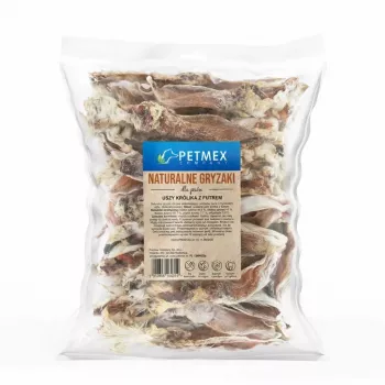 Hundesnacks PETMEX Kaninchenohren mit Fell 200 g