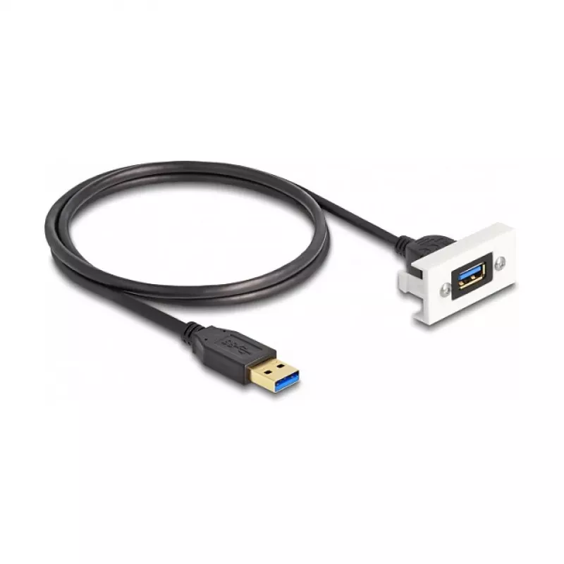 DeLOCK Easy 45 Modul SuperSpeed USB USB 3.2 Gen 1 USB Typ-A Buchse auf Stecker 1m