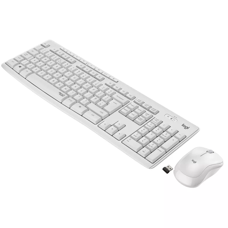 Logitech MK295 Silent - Tastatur-Maus-Set - Kabellos - 2,4 GHz - Italienisch - Cremeweiß