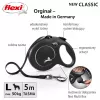 Rollleine Flexi New Classic L 5 m Schwarz – Leine, für große Hunderassen (25–45 kg), max. Belastung 50 kg