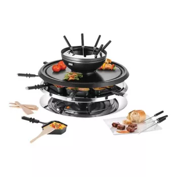 Unold 48726 Raclette-Grill für 8 Personen 1300 W Schwarz, Edelstahl