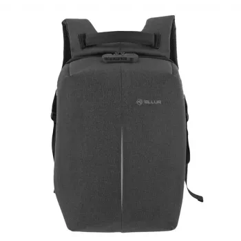 Rucksack Tellur Notebook 15.6 Antitheft mit USB-Anschluss, Schwarz