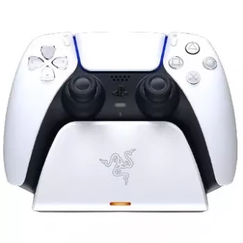 Ladestation Razer RC21-01900100-R3U1 für PlayStation 5 Controller — weiß, lädt einen Controller, inklusive USB-C-auf-USB-A-Kabel