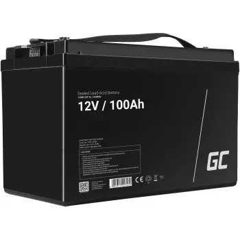 Fahrzeug-/Marine-Freizeitbatterie Grün Cell AGM30 12 V 100 Ah verschlossene Blei-Säure-Batterie (VRLA), wartungsfrei, 171×214×330 mm