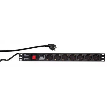 Überspannungsschutz LogiLink PDU7C01 Schwarz 7 AC-Ausgänge 230 V 2 m