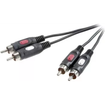 SpeaKa Professional RCA-Audio-Verbindungskabel [2x RCA-Stecker - 2x RCA-Stecker] 1,50 m Schwarz (SP-7869764)