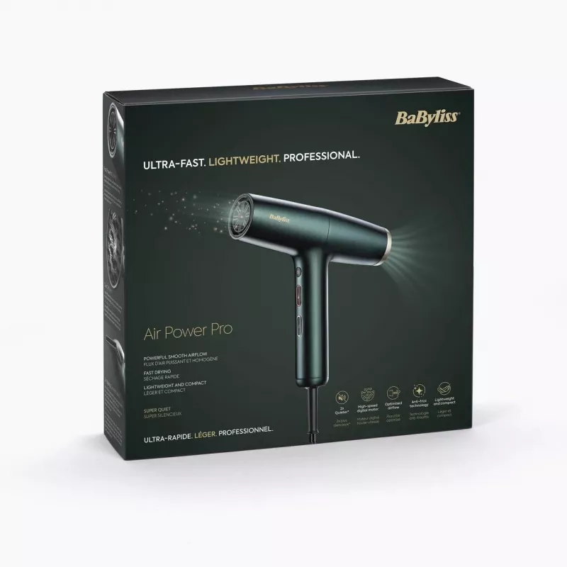 BaByliss Air Power Pro Haartrockner 1700 W Gold, Grün