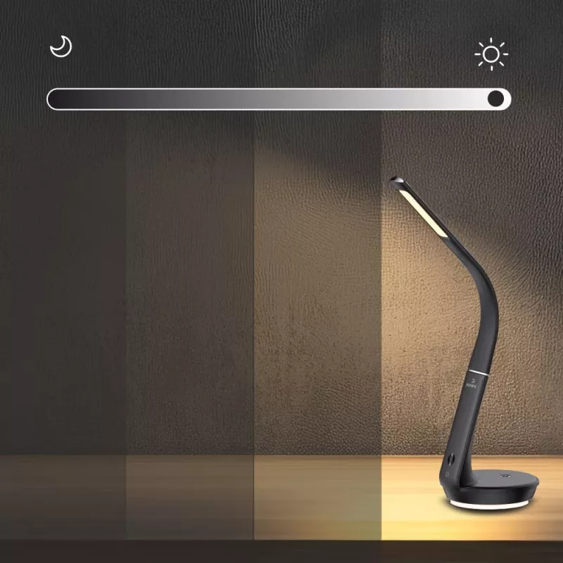 Tischlampe Hawk HW-LAMP02 Schwarz — dimmbar, verstellbarer Arm