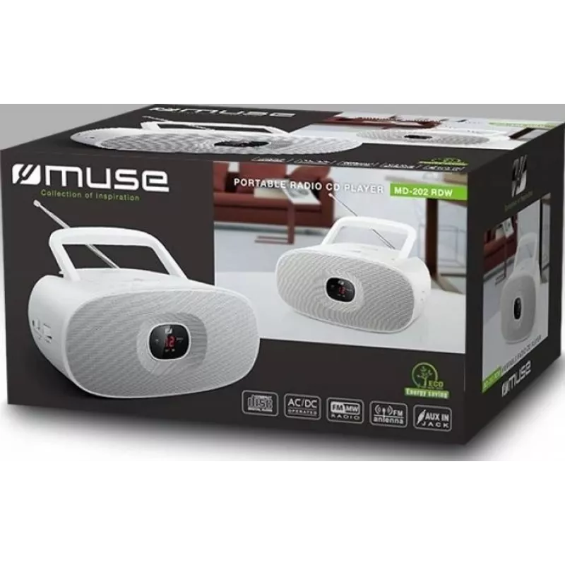 Tragbarer CD-Player Muse MD-202 Weiß