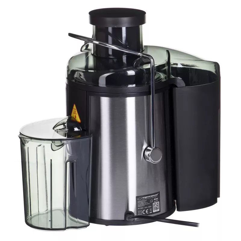 Entsafter ESPERANZA EKJ002 — 500 W, 0,45 L Saftbehälter, 1,5 L Tresterbehälter, Edelstahl/Schwarz