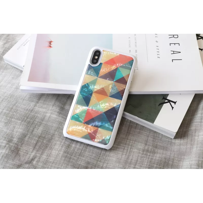 Schutzhülle iKins für iPhone XS/S Mosaik Weiß
