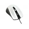 Kabelgebundene beidhändige optische Maus GEMBIRD MUS-4B-01-BS, USB Typ-A, 1200 DPI, 4 Tasten, schwarz/silber