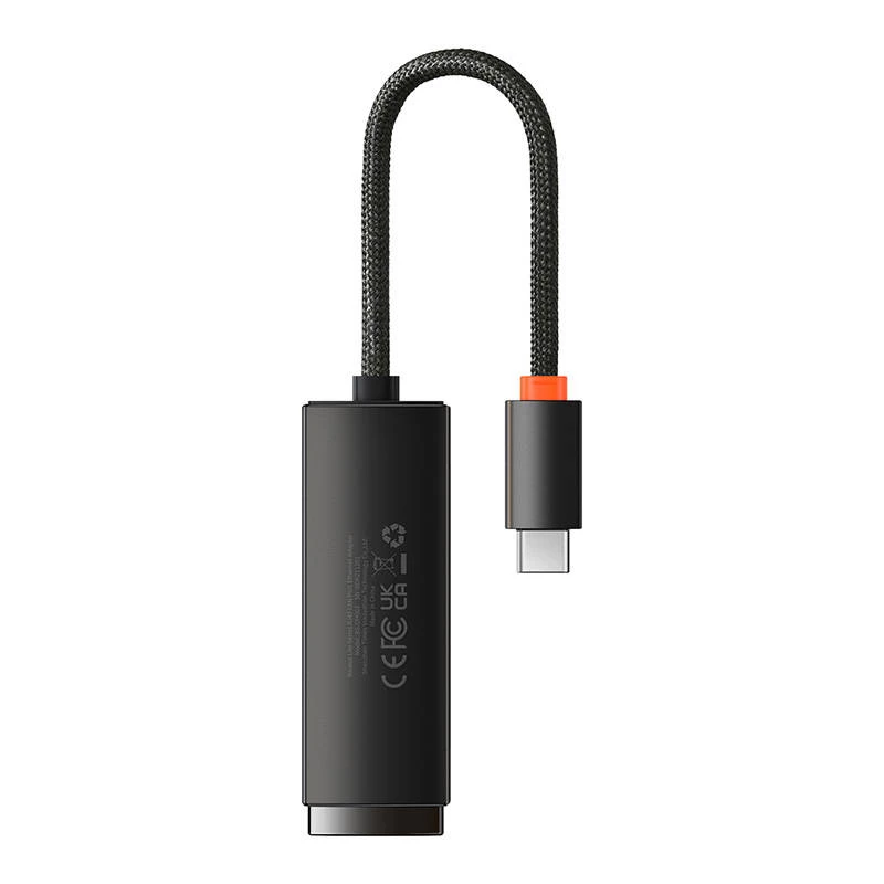 Netzwerkadapter Baseus Lite Series USB-C auf RJ45 (schwarz)
