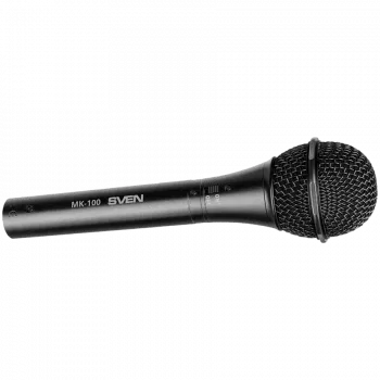 Mikrofon SVEN MK-100 (Kabelgebunden, dynamisch, Metall, Kabel 4,0 m, 6,3/3,5 mm Klinke, Niere, schwarz)