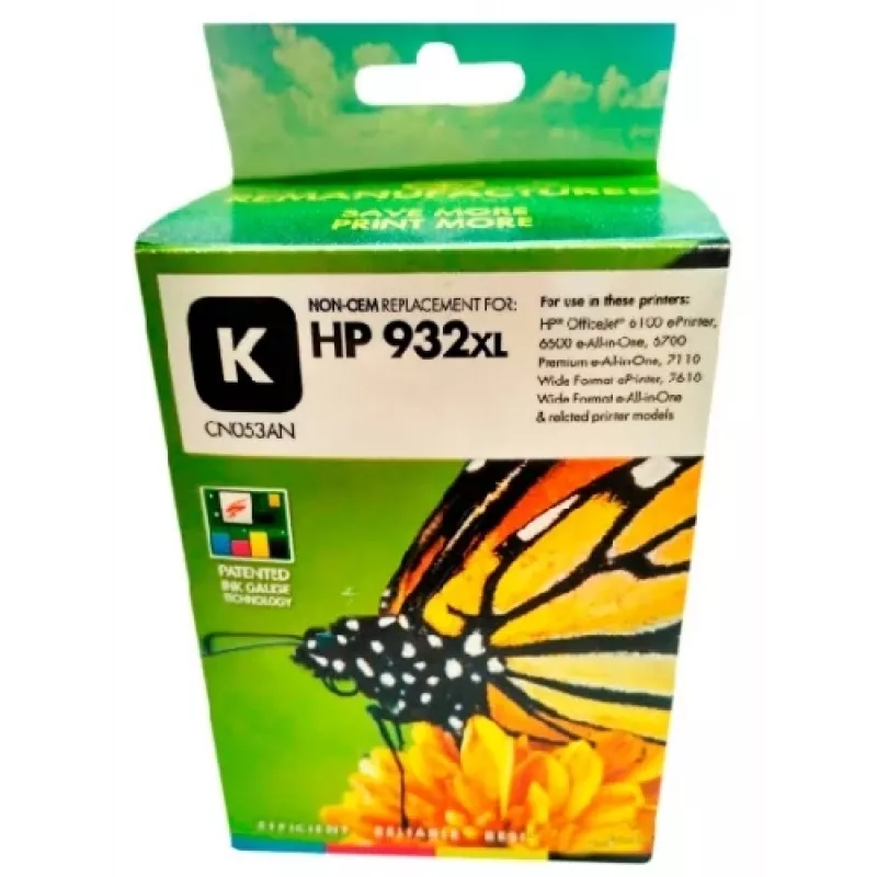 Kompatible Patrone Static-Control Hewlett-Packard 932XL CN053AE 100ml Schwarz